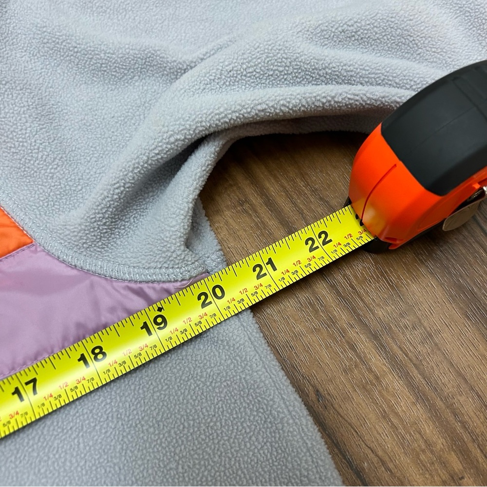 cotopaxi Light Gray Fleece Jacket with Blue, Orange & Pink Stripes - Picture 8 of 11